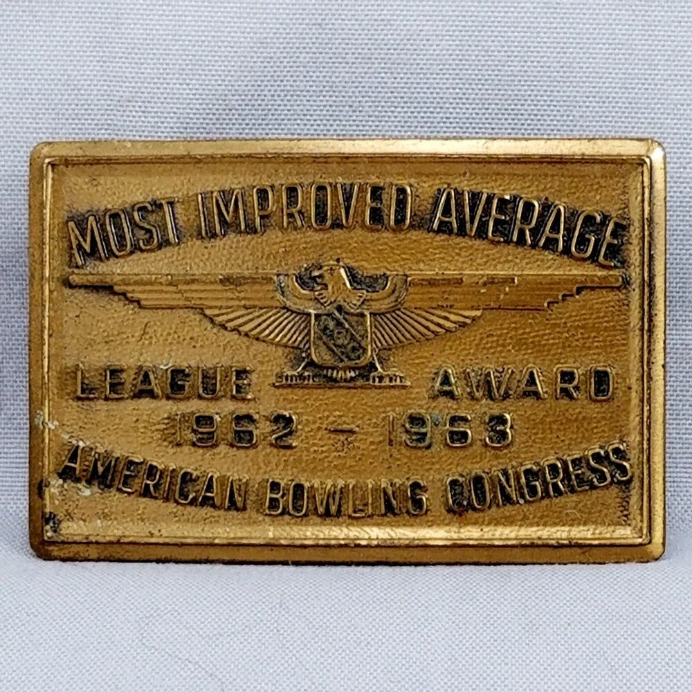 Belt Buckle American Bowling Congress 1962 -‎ 1963 League Award Most Improved